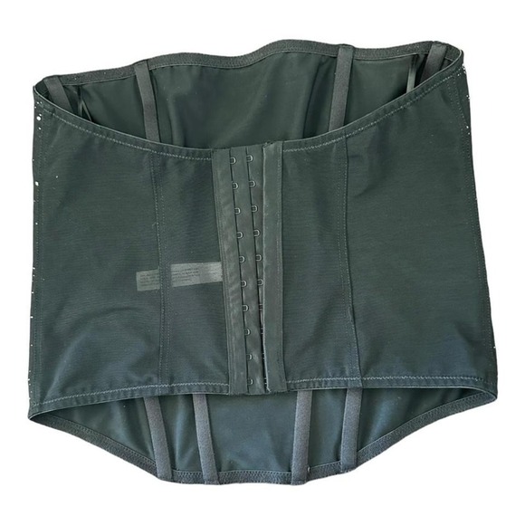 Corset Black w/ Silver glitter By Auden Intimates sexy whimsy goth grunge top - Picture 4 of 8